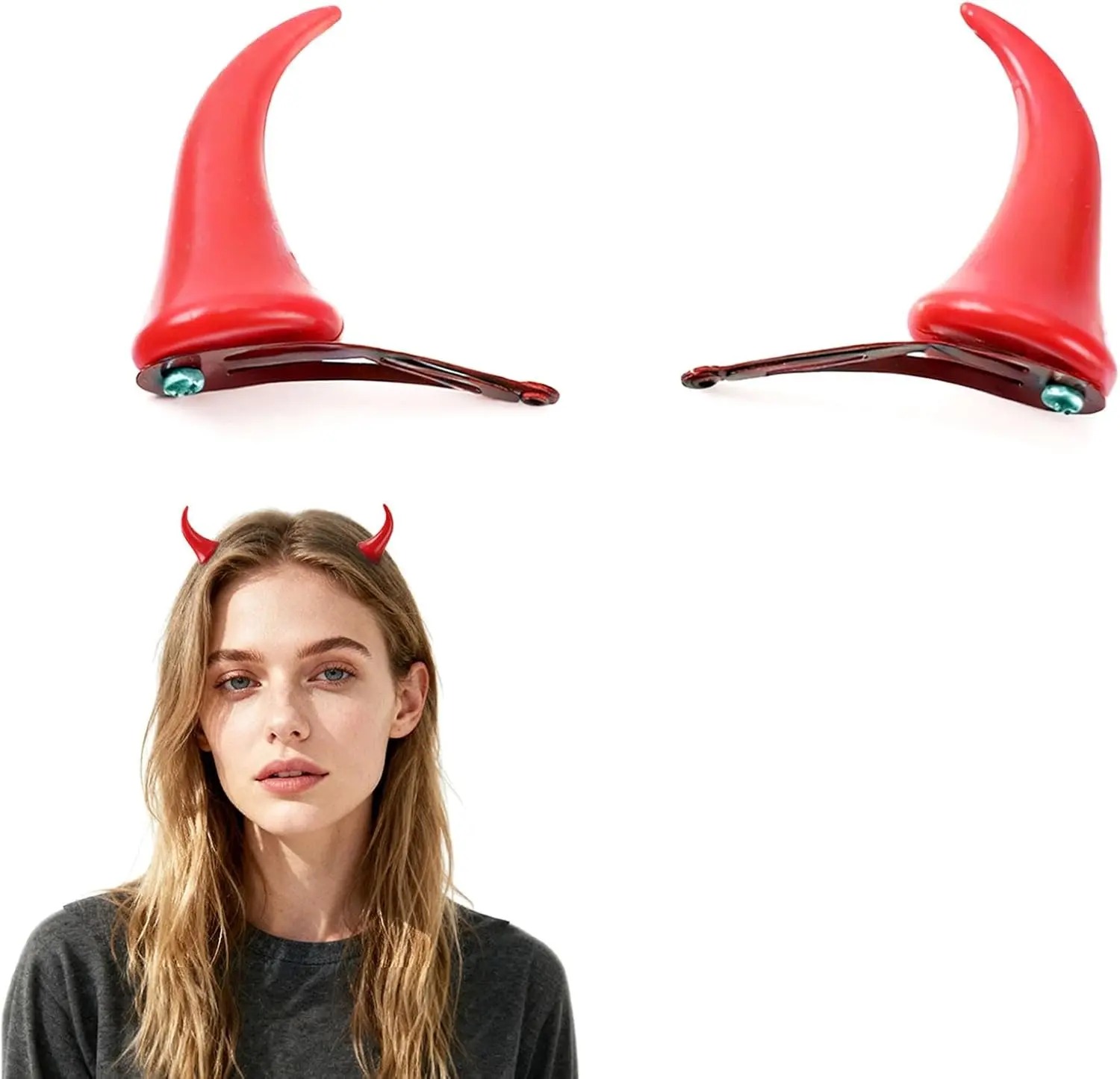 Kids Outdoor Decor - 2 Pair Devil Horn Clips for