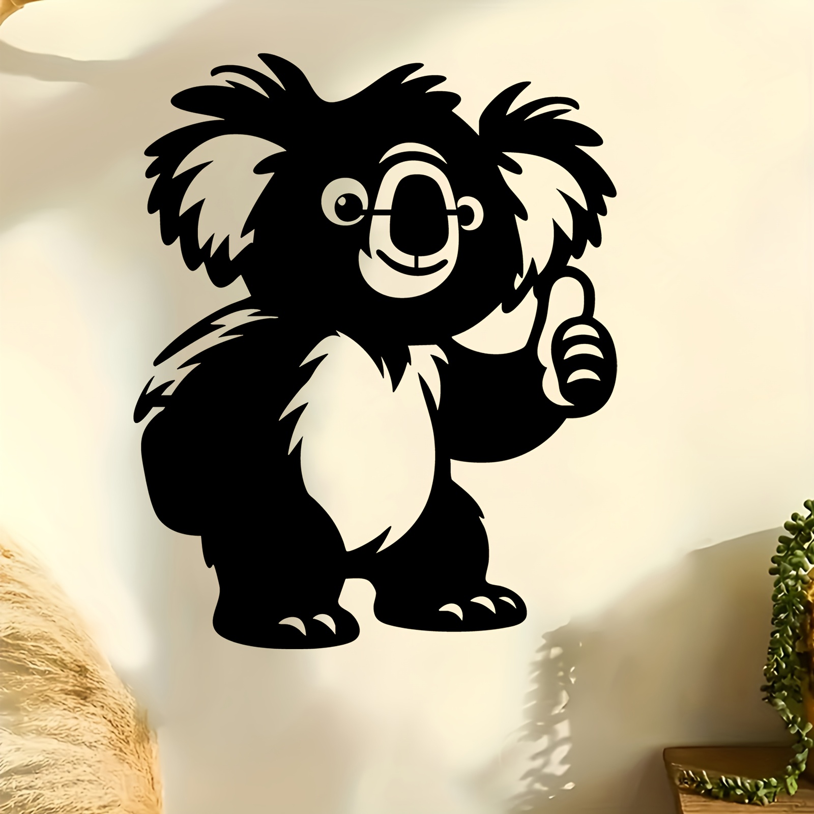 Kids Outdoor Decor - 1PC Cute Koala Aluminum Metal Wall