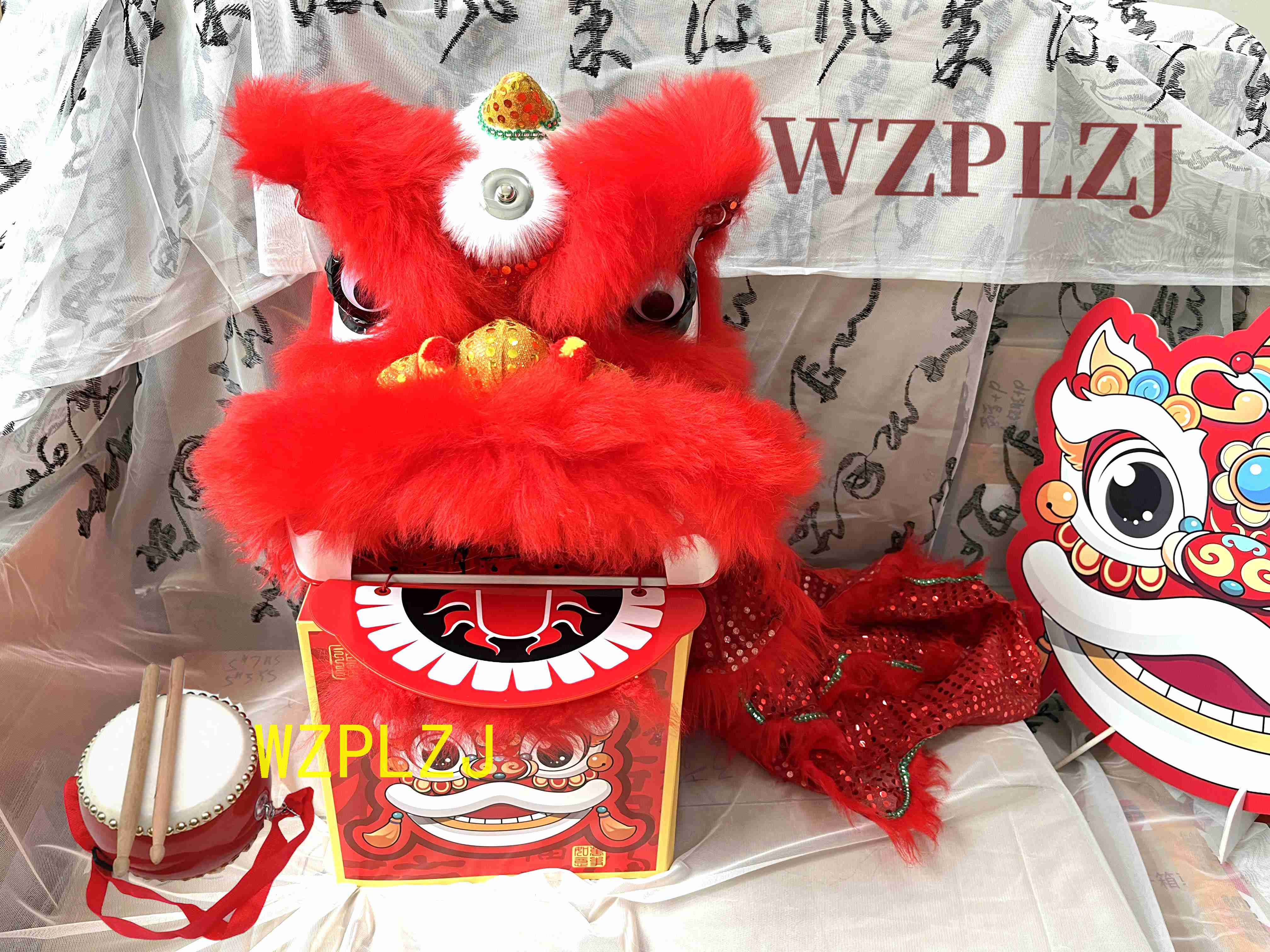 Kids Outdoor Decor - Outdoor Decoration 14 Inch Lion Dance