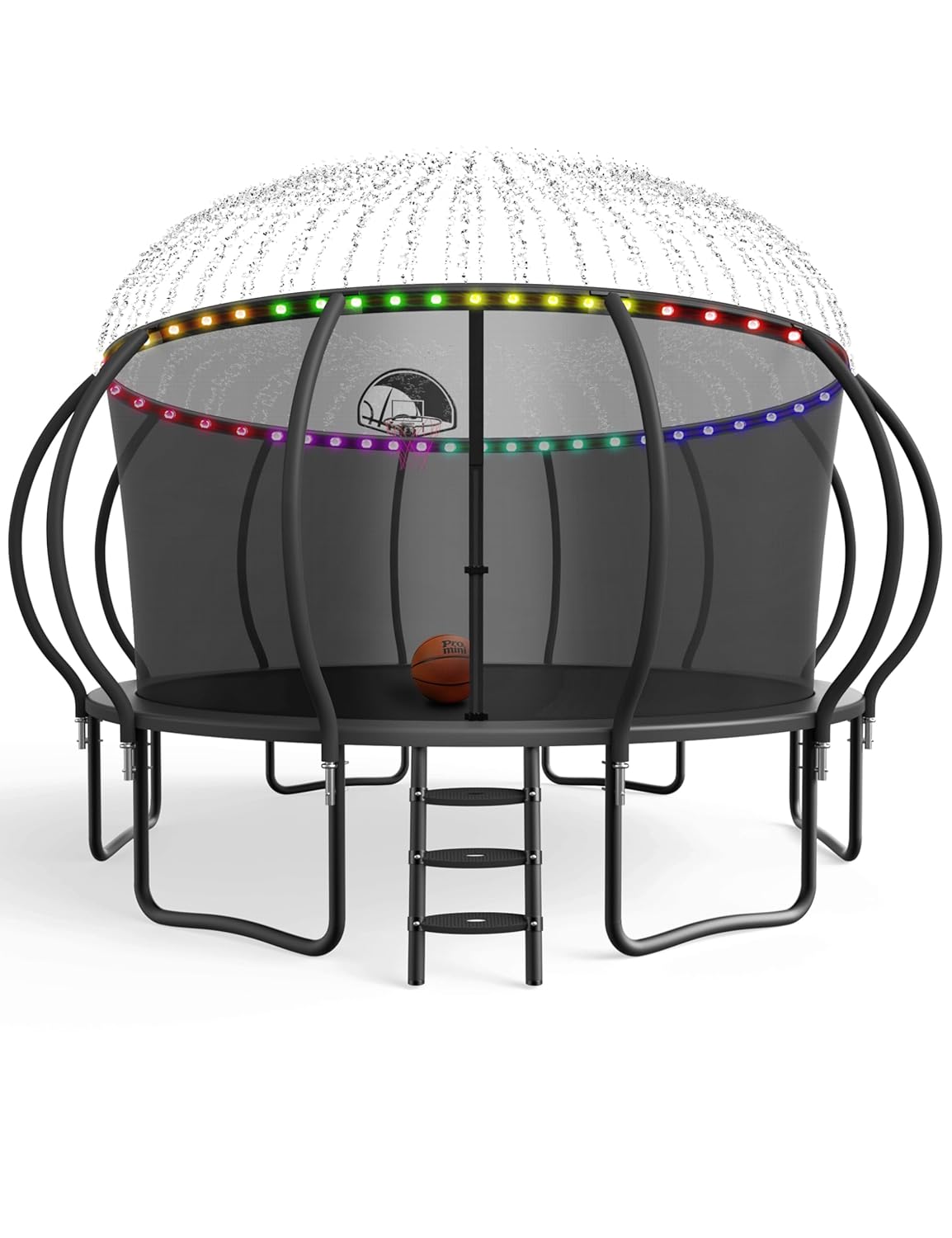 Kids Outdoor Furniture - Large Outdoor Trampoline with Basketball Hoop