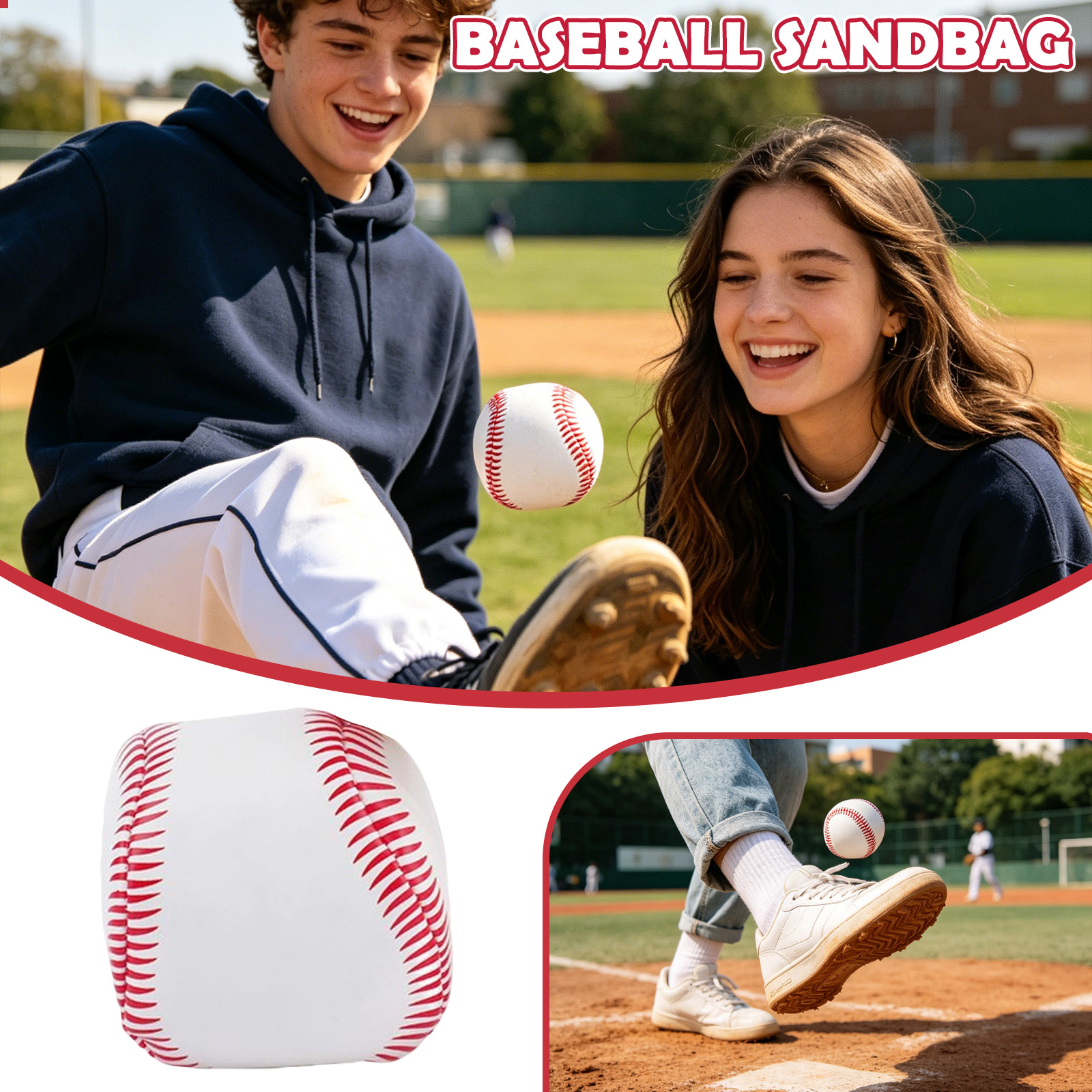 Kids Outdoor Bean Bag - Kids Soft Baseball Beanbags Toss Kick