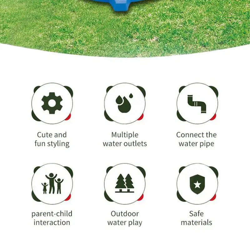 360 Degree Water Sprinkler Rot - Kids Outdoor Yard Toys recensione e prezzo