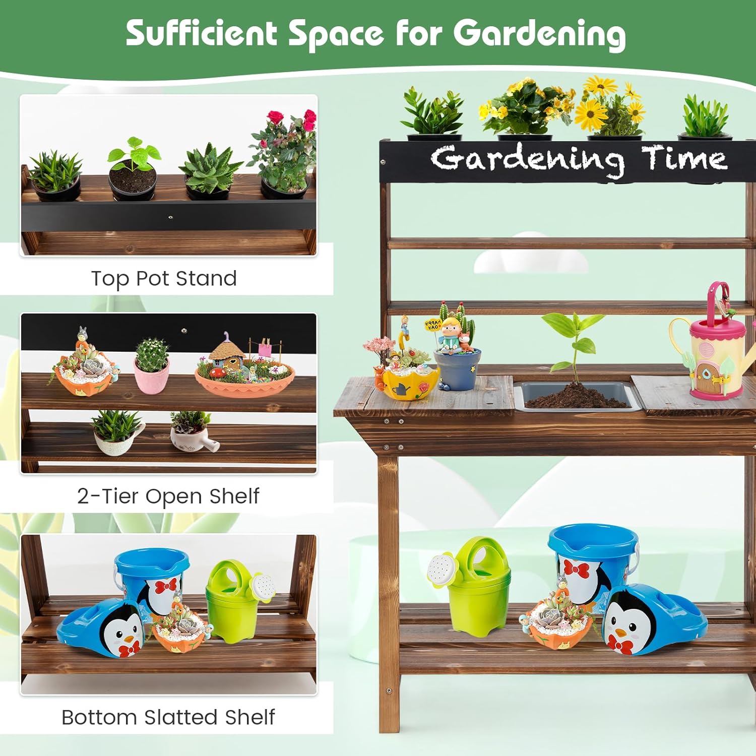 Mud Kitchen, Fir Wood Kids Pot - Kids Outdoor Mud Table recensione e prezzo