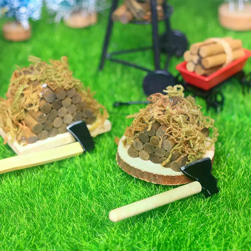 1 Set Mini Axe Firewood Pile M - Kids Outdoor Kitchen Diy recensione e prezzo