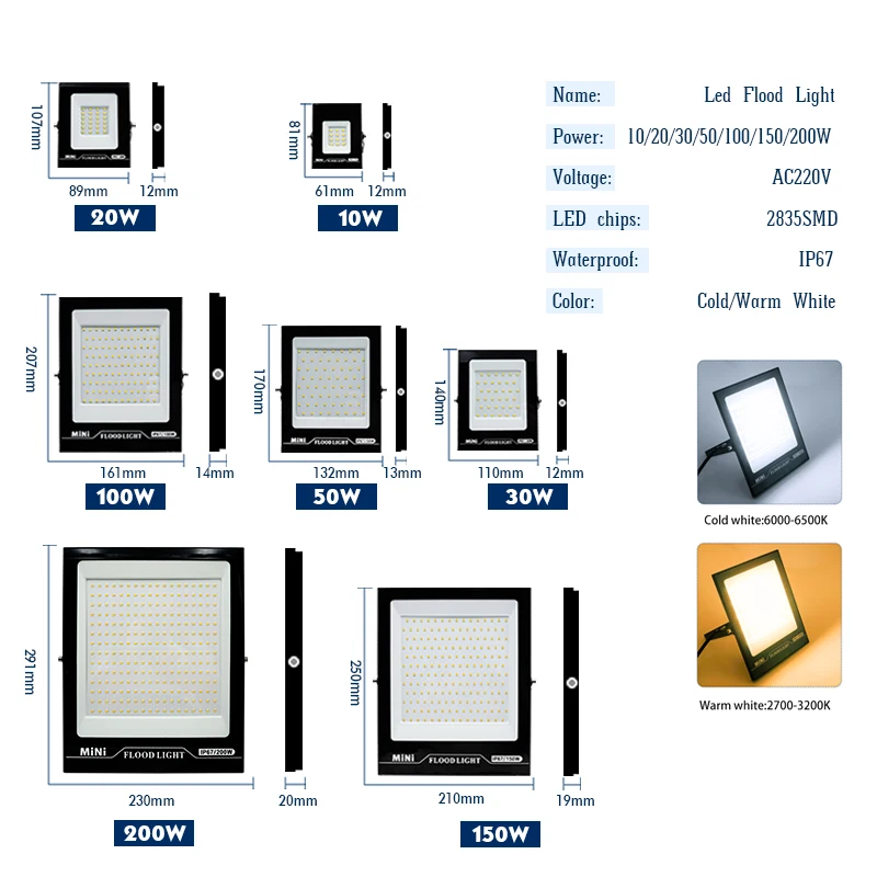 LED Flood Light 220V 10W 20W 3 - Balance Beam Outdoor recensione e prezzo