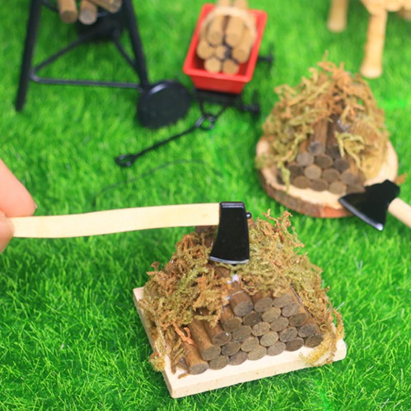 1 Set Mini Axe Firewood Pile M - Kids Outdoor Kitchen Diy recensione e prezzo