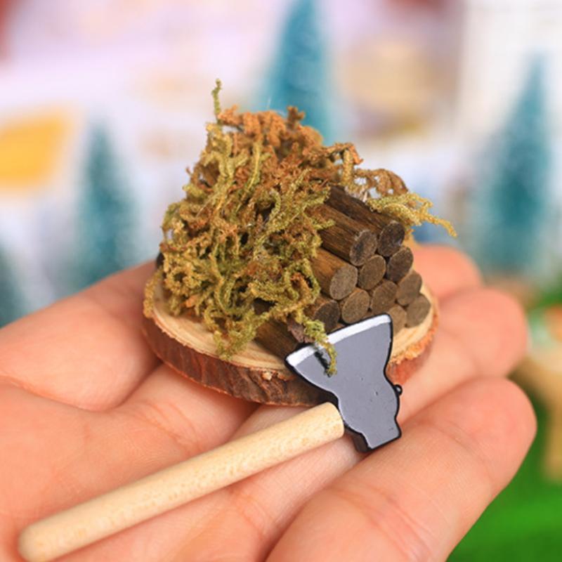 1 Set Mini Axe Firewood Pile M - Kids Outdoor Kitchen Diy recensione e prezzo