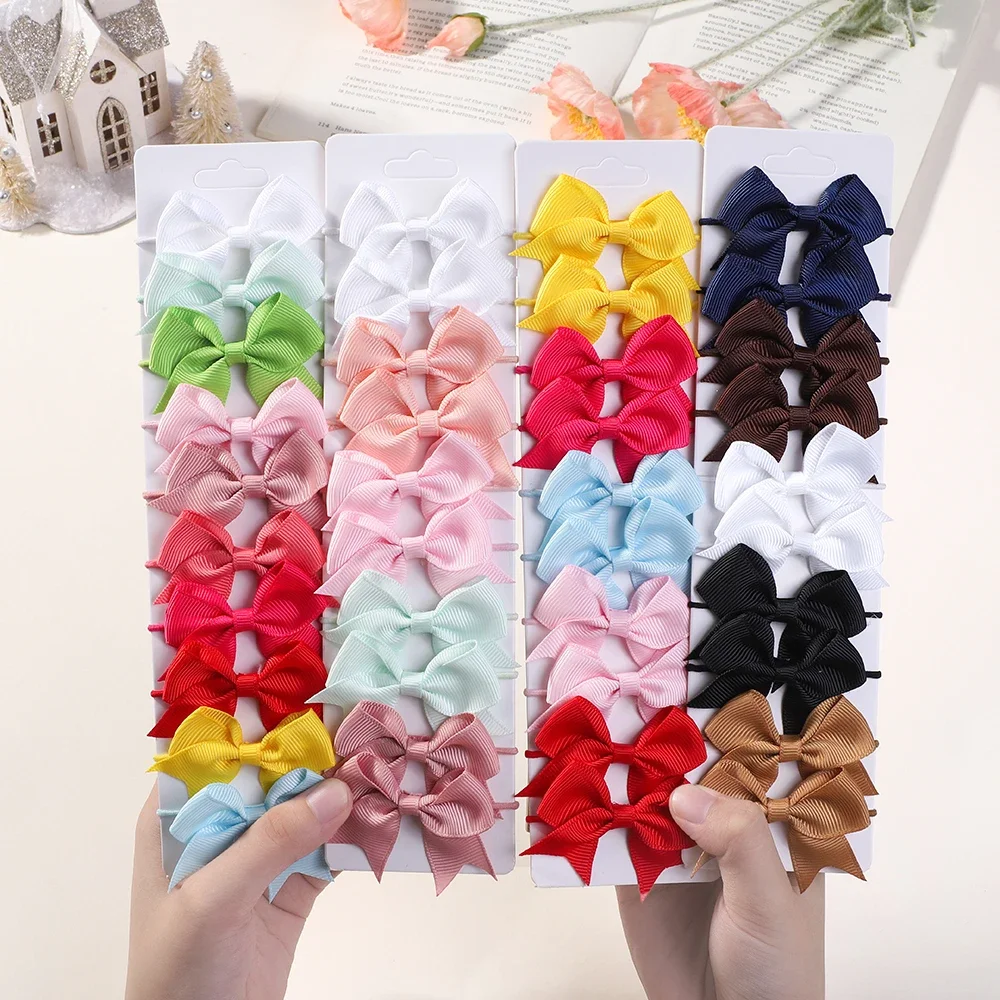 10Pcs Bows Elastic Hair rubber - Kids Outdoor Decor recensione e prezzo