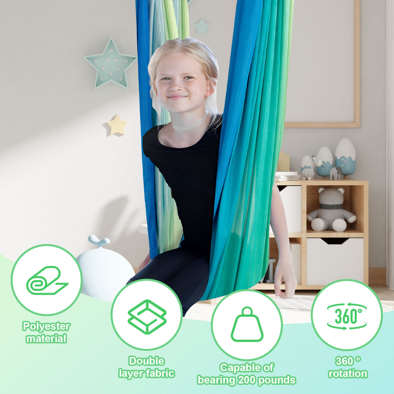 Kids Sensory Swings Double Lay - Kids Outdoor Furniture recensione e prezzo