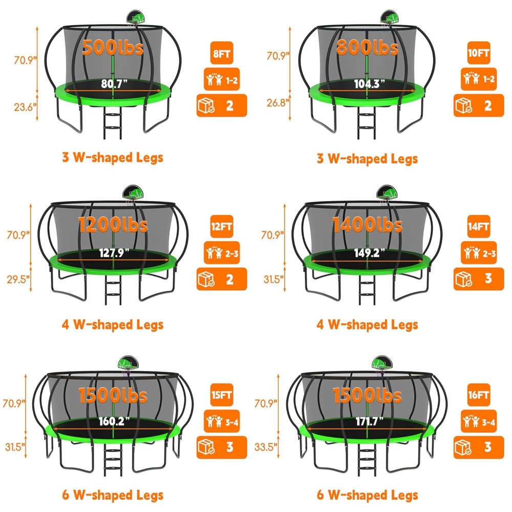 Upgraded 12FT Pumpkin Outdoor  - Kids Outdoor Furniture recensione e prezzo