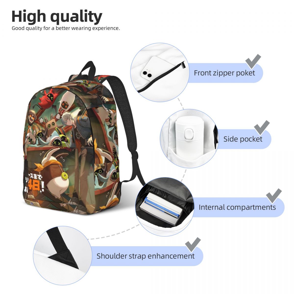 Zenless Zone Zero Backpack for - Kids Outdoor Zone recensione e prezzo