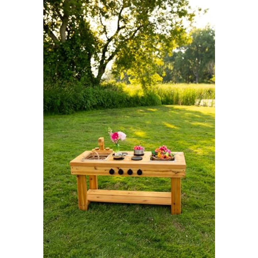 Cedar Outdoor Mud Kitchen Cent - Kids Outdoor Mud Table recensione e prezzo
