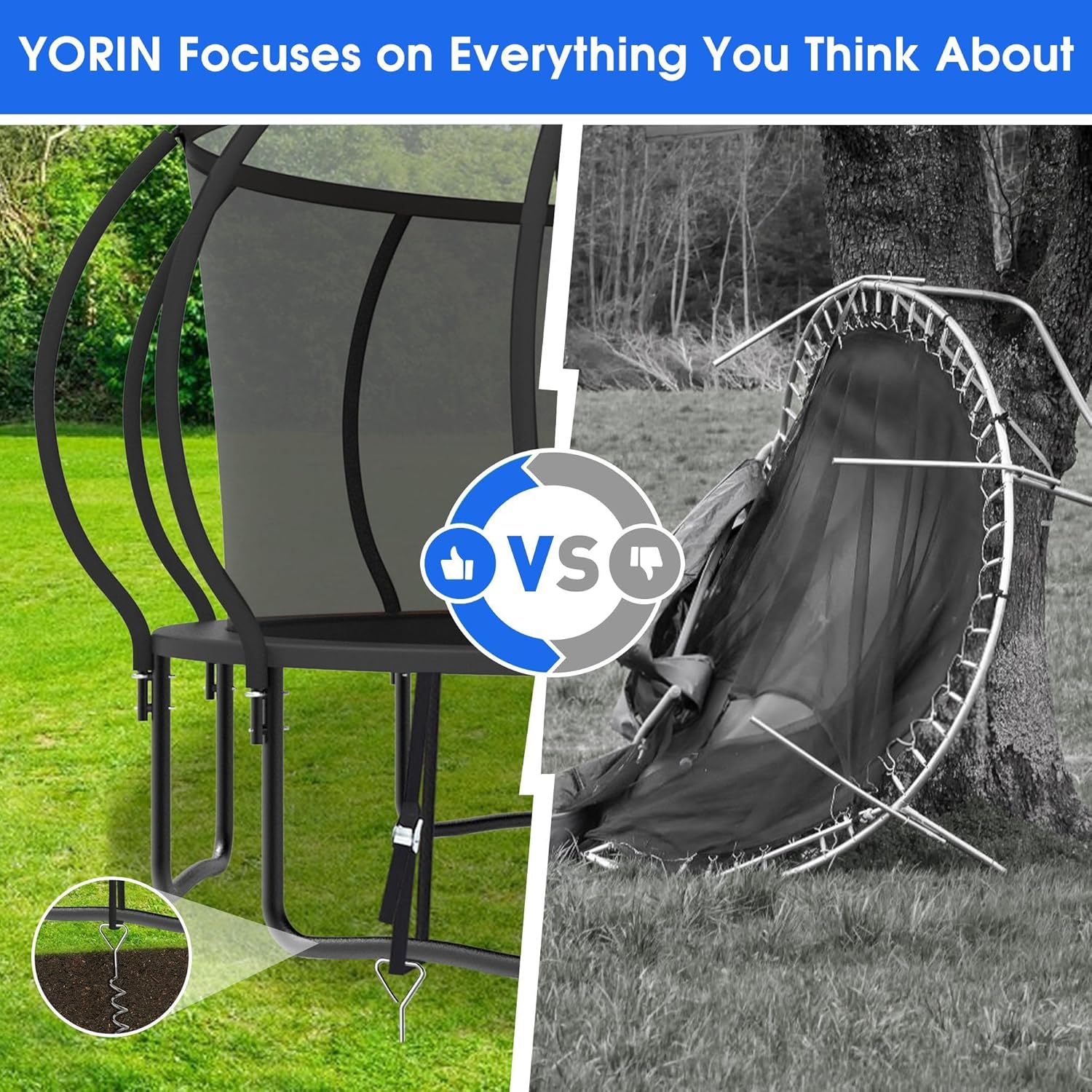 Large Outdoor Trampoline with  - Kids Outdoor Furniture recensione e prezzo