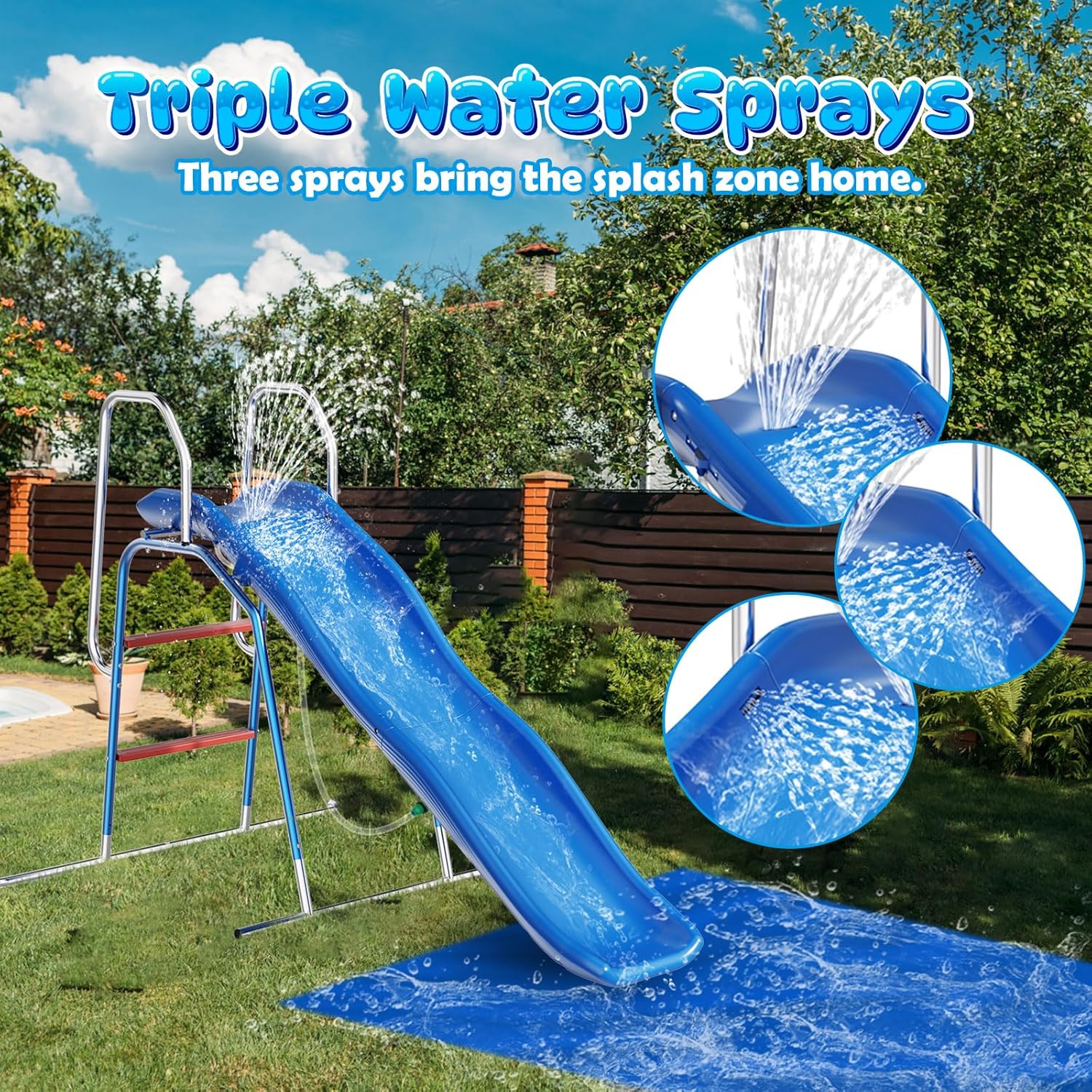 Water Slide for Kids Backyard, - Kids Outdoor Zone recensione e prezzo