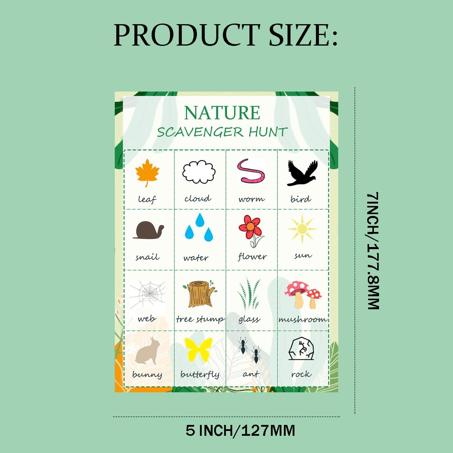 Nature Scavenger Hunt Cards Na - Kids Outdoor Nature Scavenger Hunt recensione e prezzo
