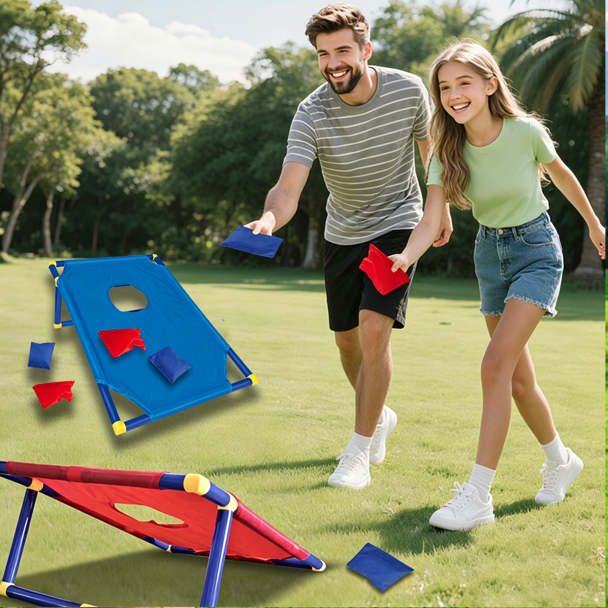 Portable Bean Bag Toss Game-In - Kids Outdoor Bean Bag recensione e prezzo