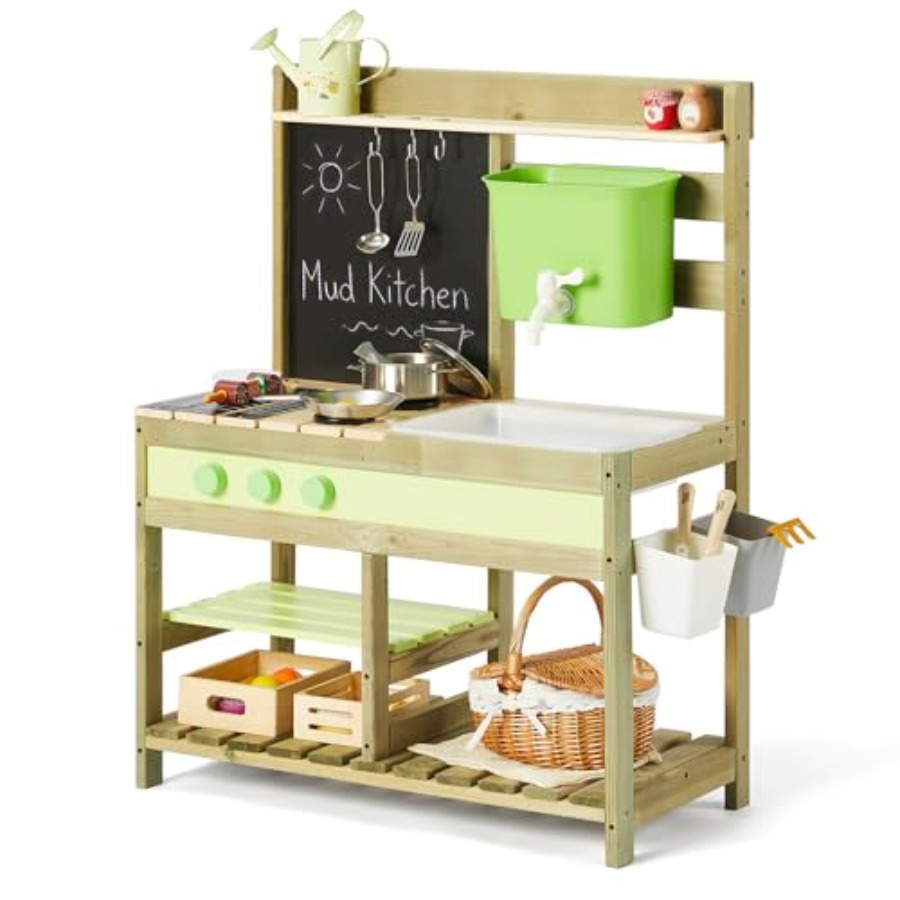 Outdoor mud kitchen for kids:  - Kids Outdoor Mud Table recensione e prezzo