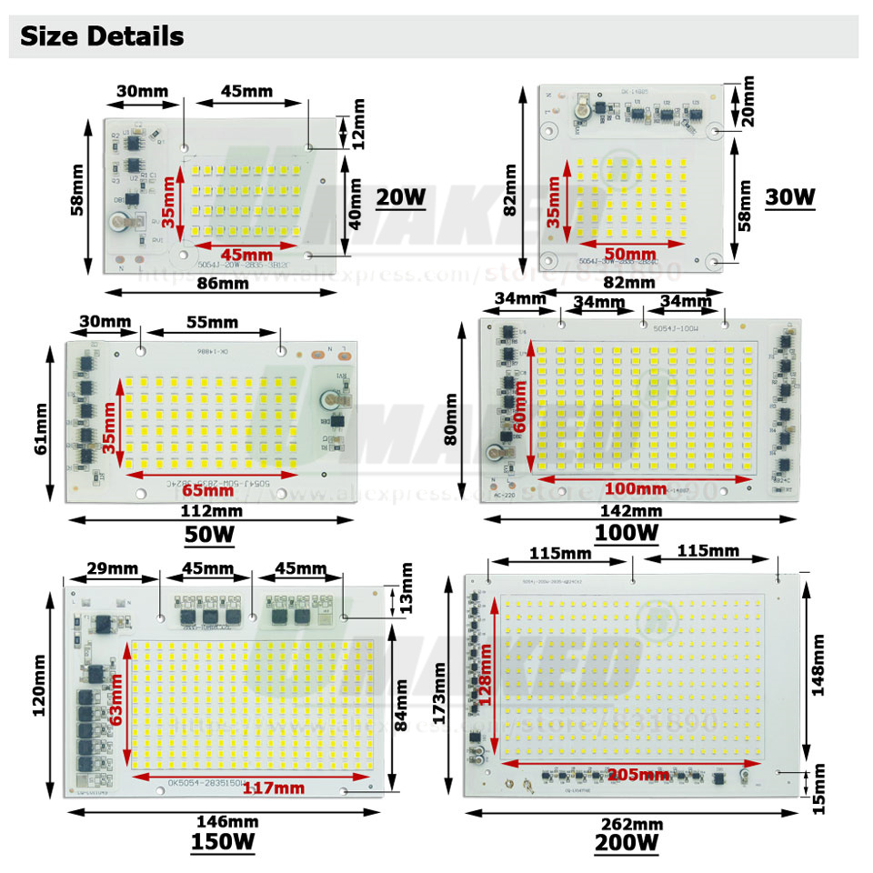 AC220V LED PCB 20W 30W 50W 100 - Balance Beam Outdoor recensione e prezzo