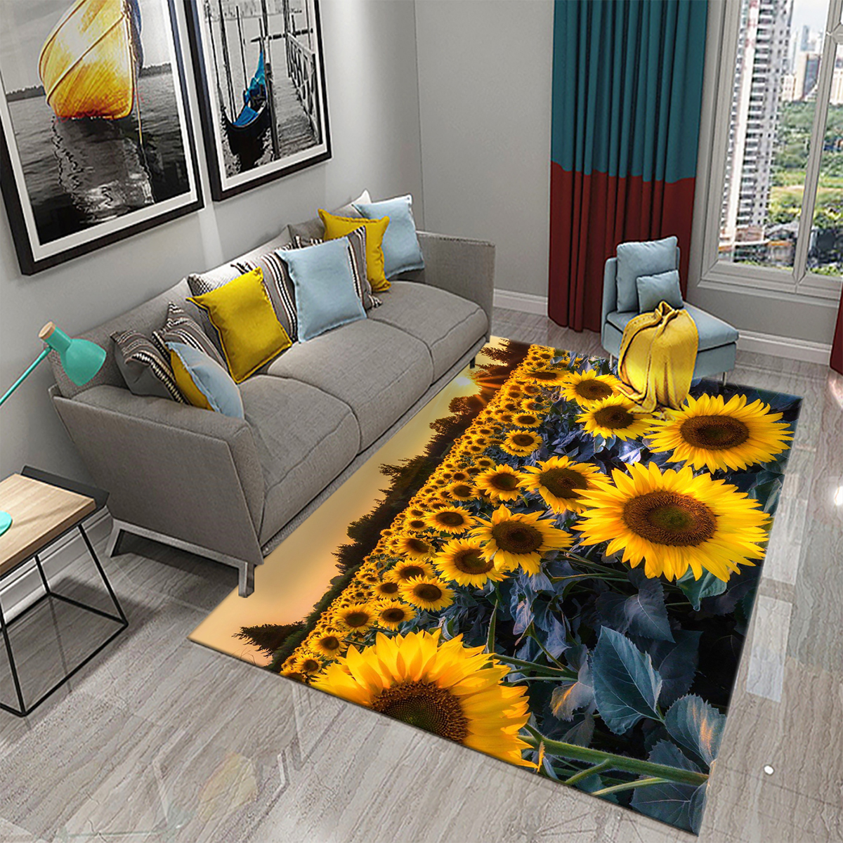 3D Sunflower Pattern Home Carp - Kids Outdoor Kitchen Diy recensione e prezzo