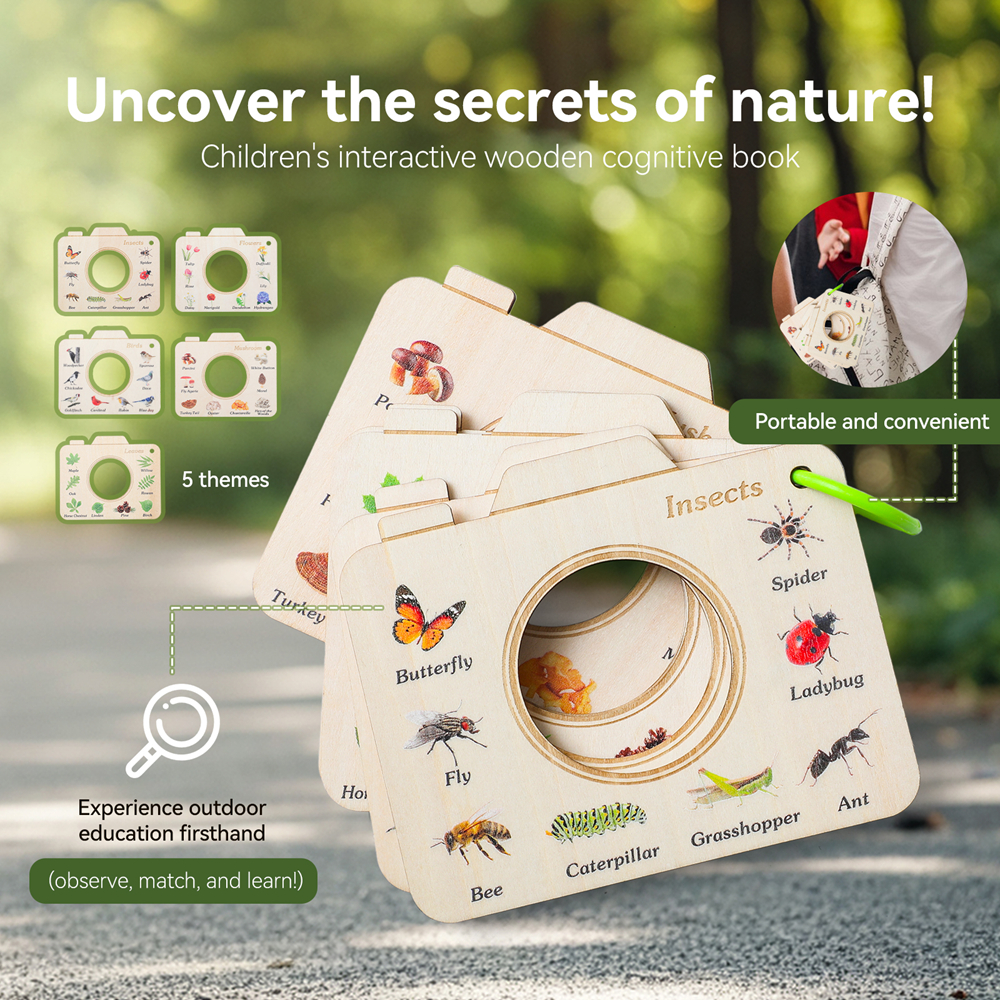 Wooden Camera Shape Nature Cog - Kids Outdoor Activity Set recensione e prezzo