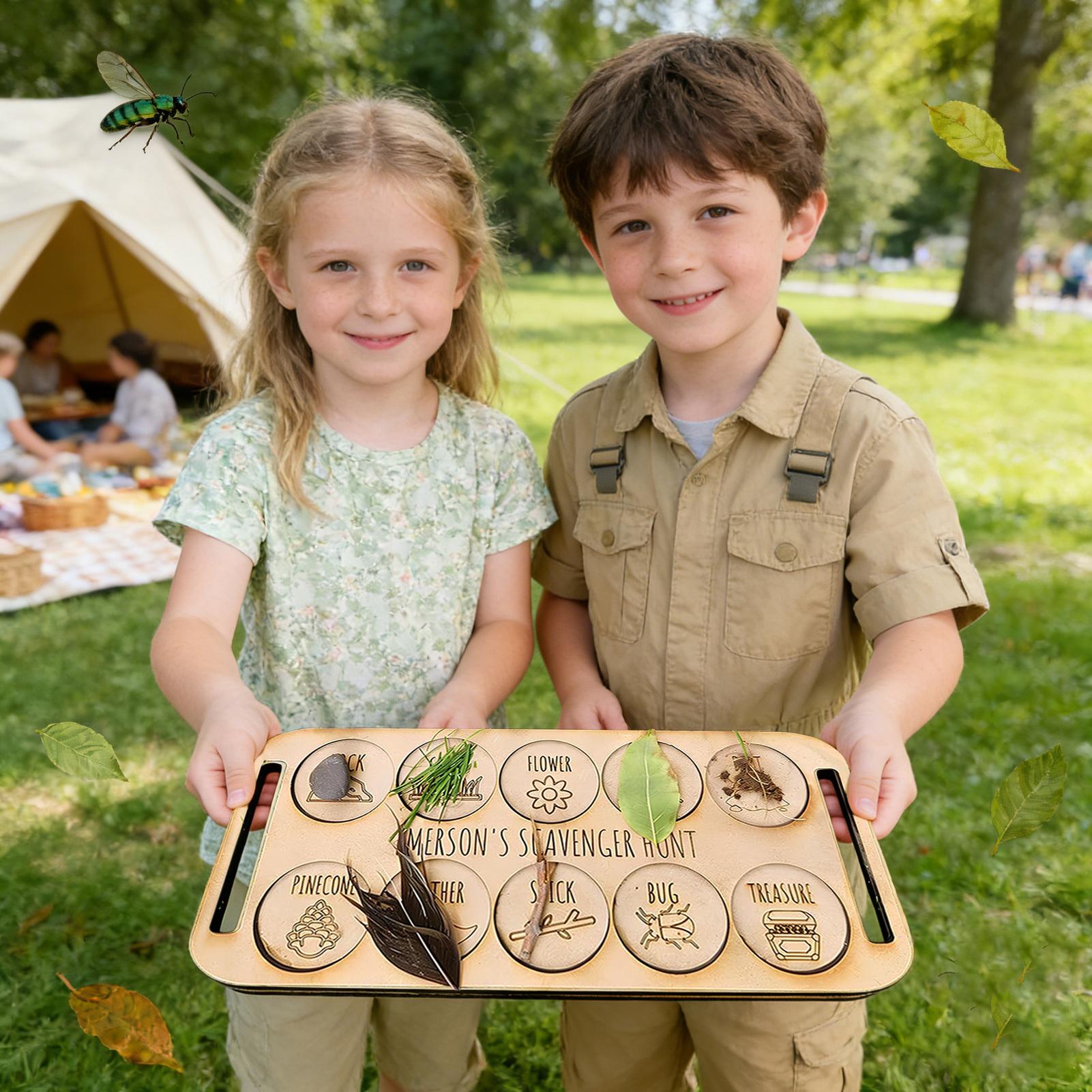 Scavenger Hunt for Kids Wooden - Kids Outdoor Nature Scavenger Hunt recensione e prezzo