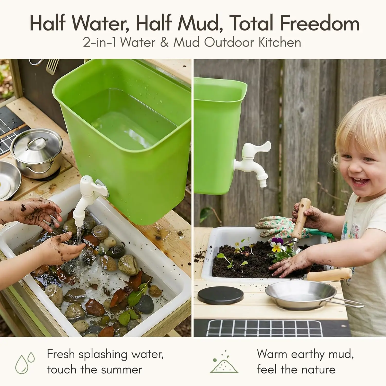 Mud Kitchen for Kids Outdoor,  - Kids Outdoor Mud Table recensione e prezzo