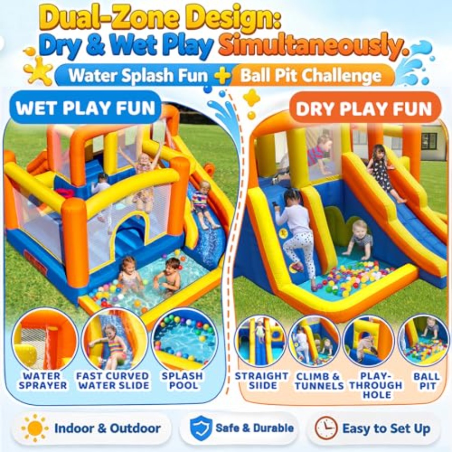 Outdoor bounce house water sli - Kids Outdoor Zone recensione e prezzo