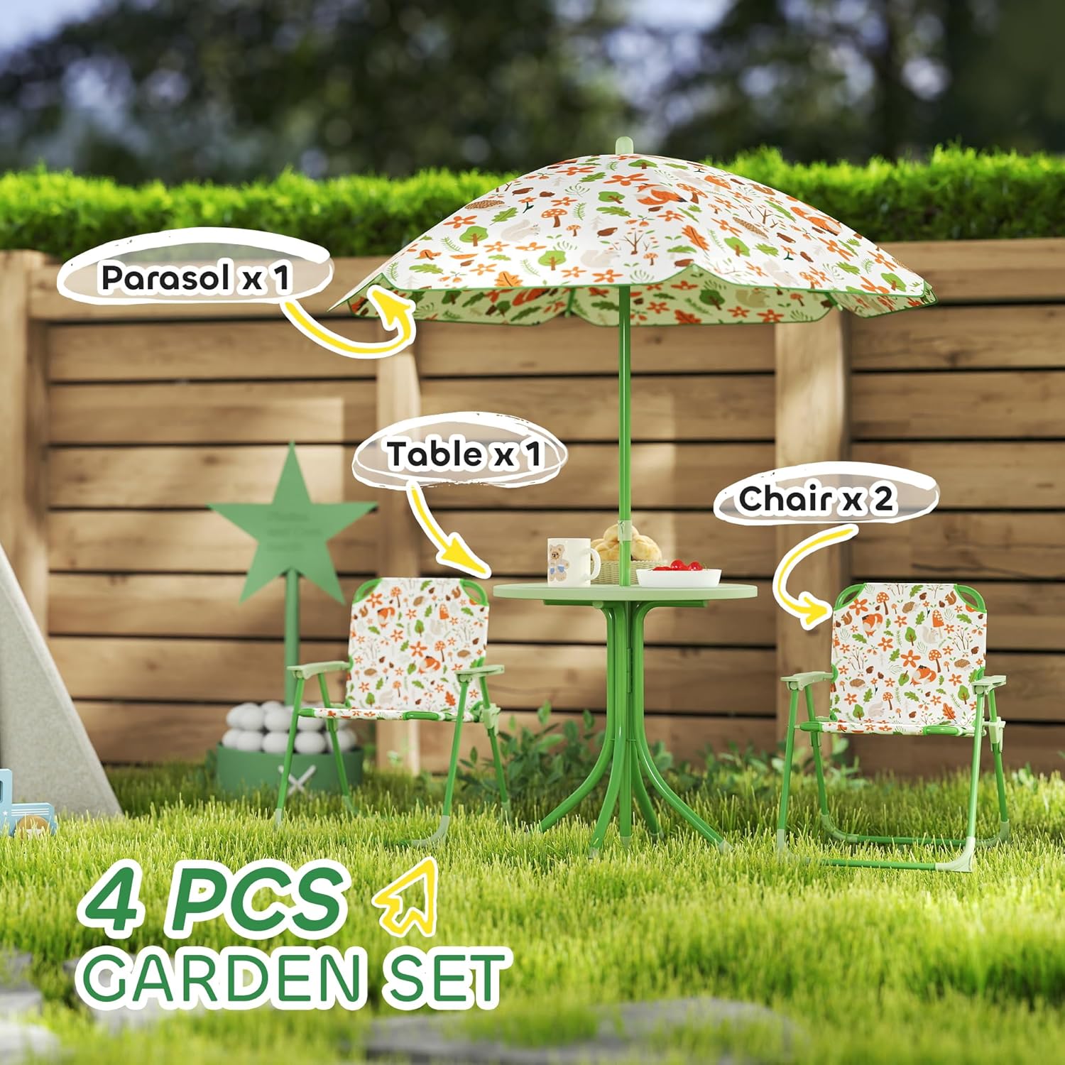 Kids Picnic Table Chair Set Fo - Kids Outdoor Furniture recensione e prezzo