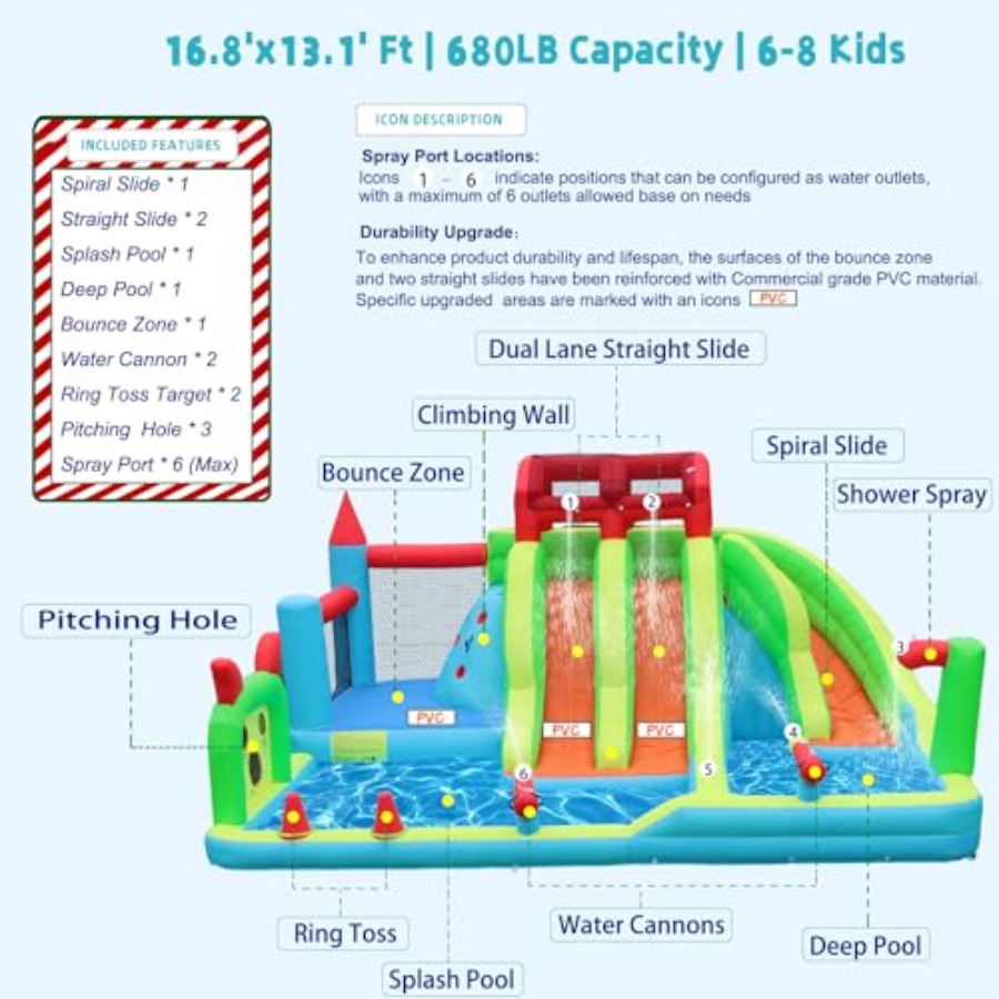 Outdoor inflatable water slide - Kids Outdoor Zone recensione e prezzo