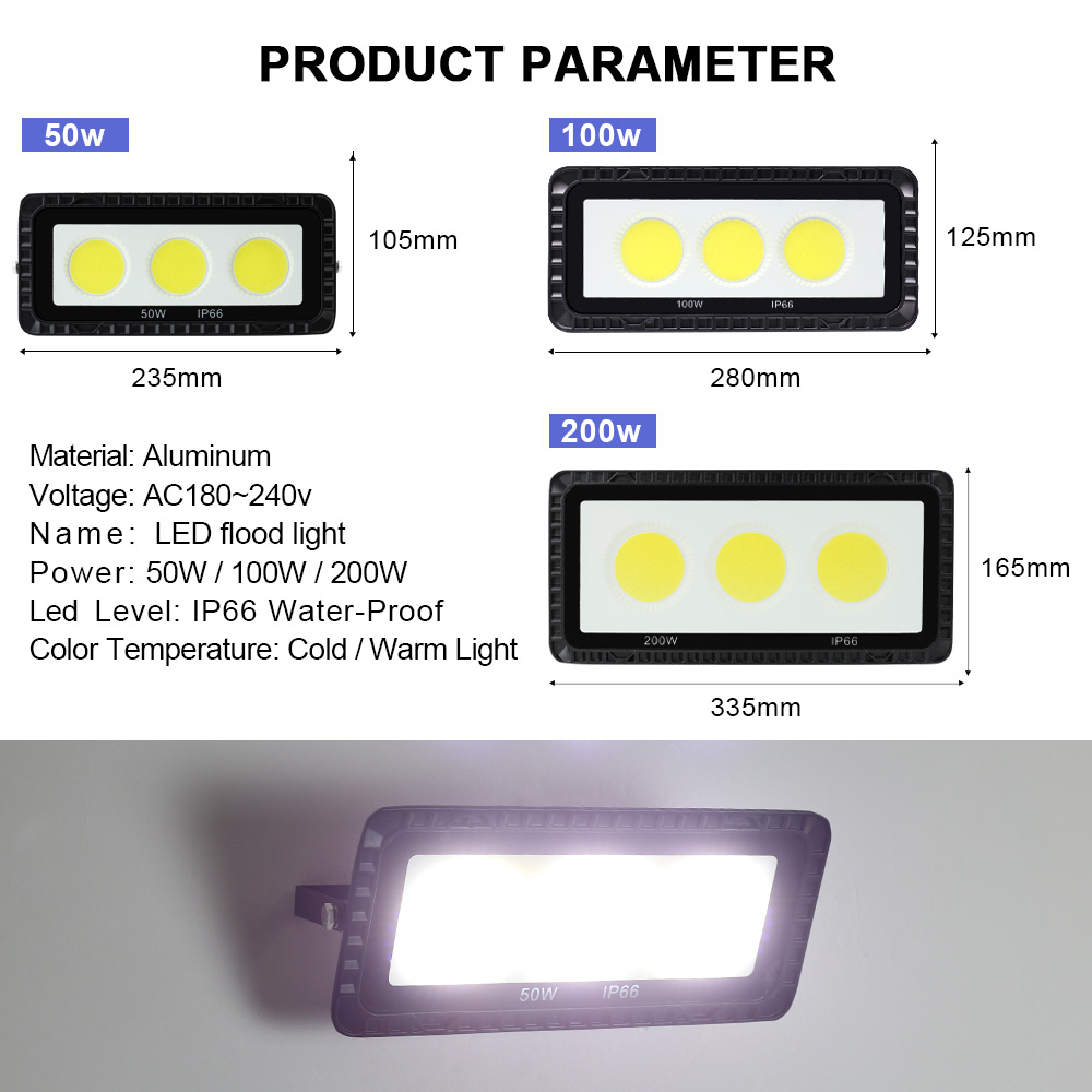 LED Flood Light 50W 100W 200W  - Balance Beam Outdoor recensione e prezzo
