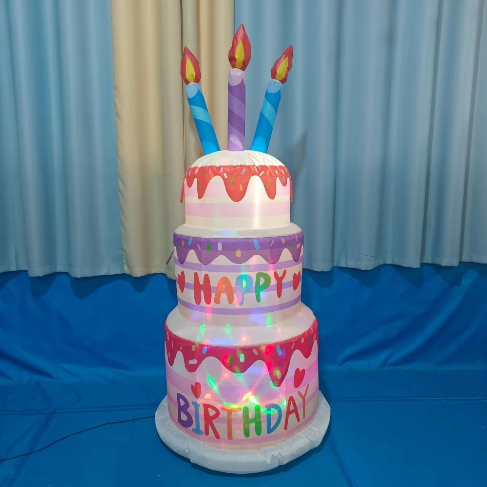 1.8M Inflatable Birthday Cake  - Kids Outdoor Decor recensione e prezzo