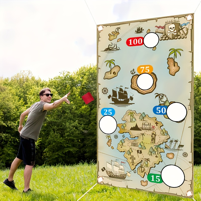 Pirate Treasure Map Toss Game  - Kids Outdoor Bean Bag recensione e prezzo