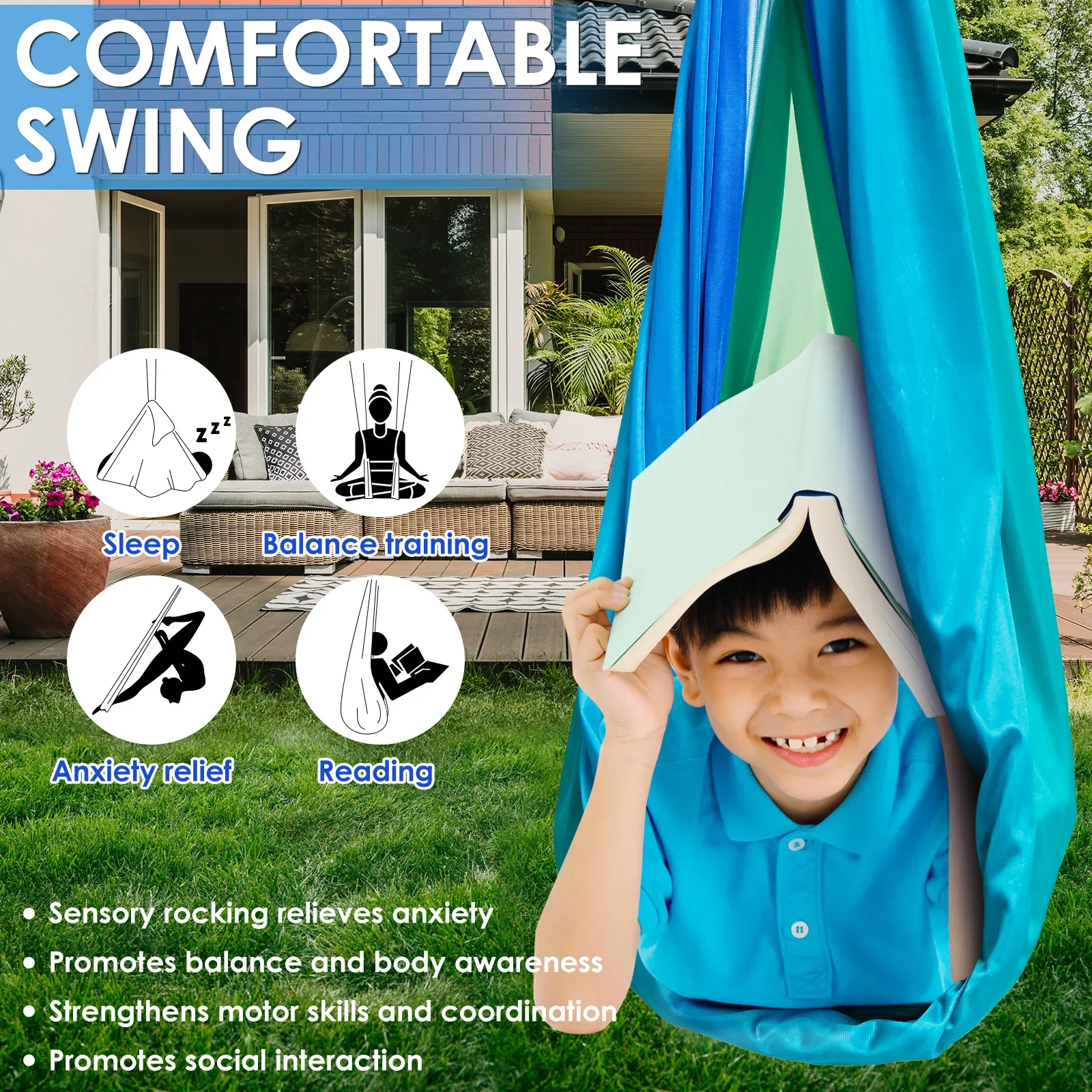 Sensory Swing Comfortable Kids - Kids Outdoor Furniture recensione e prezzo