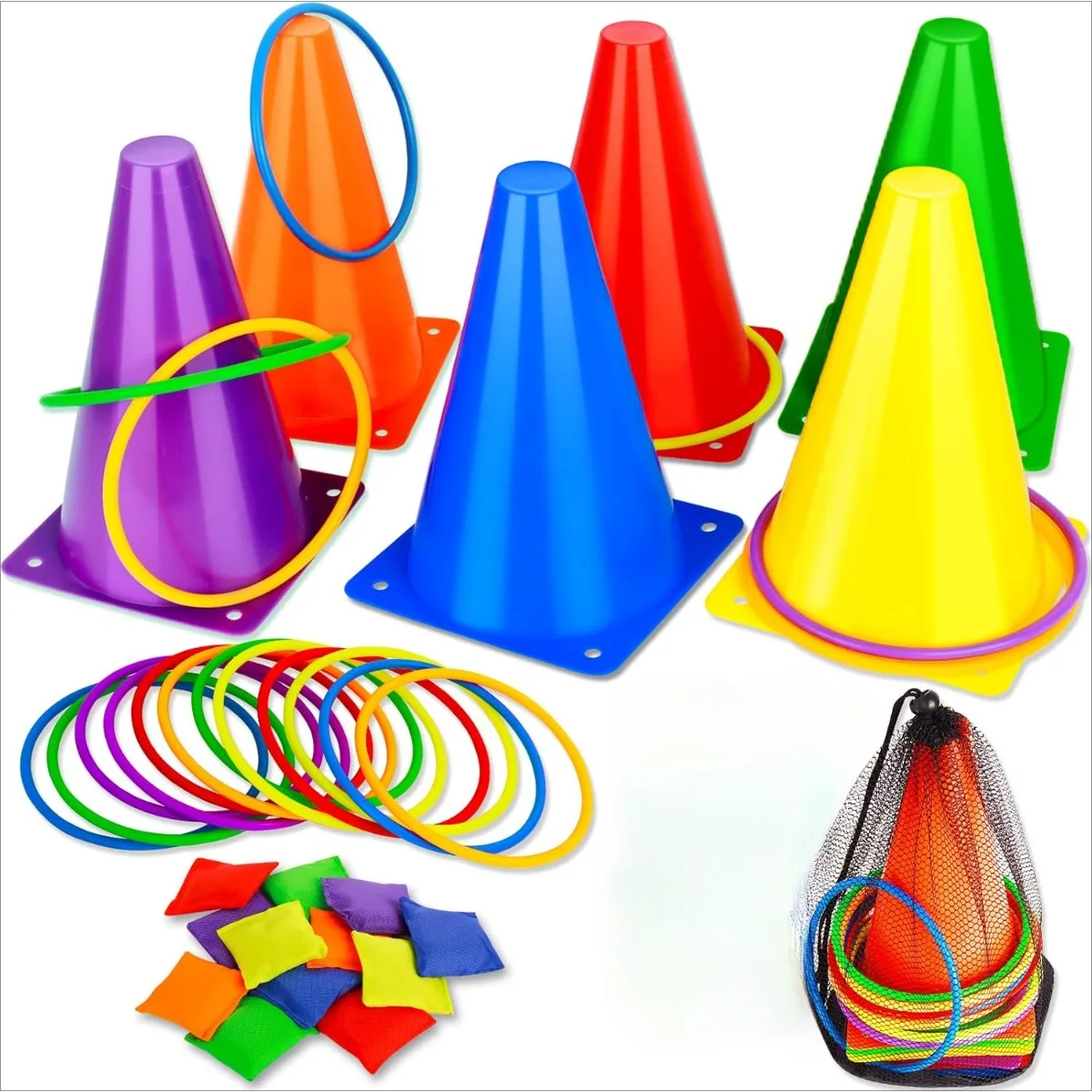 3 in 1 Soft Plastic Cones Bean - Kids Outdoor Bean Bag recensione e prezzo