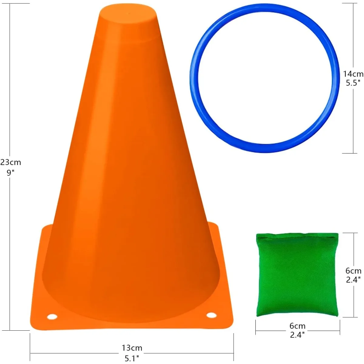 3 in 1 Soft Plastic Cones Bean - Kids Outdoor Bean Bag recensione e prezzo